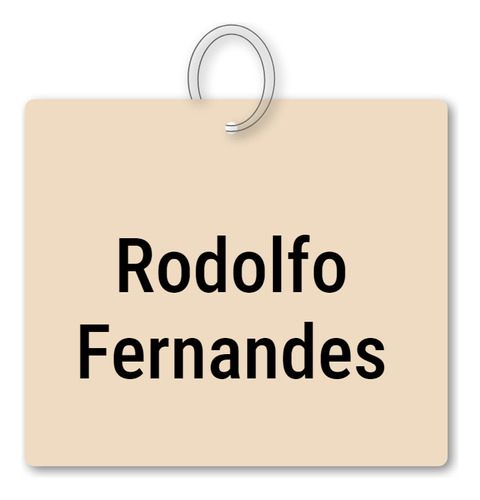 14x Chaveiro Rodolfo Fernandes Mdf Souvenir C/ Argola