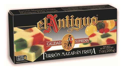Turrón Español El Antiguo Mazapán Fruta X 200 Gr