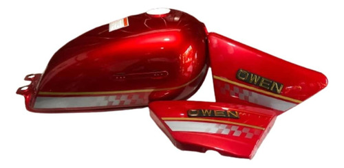 Tanque De Gasolina Con Tapas Color Rojo Para Moto Owen Gs