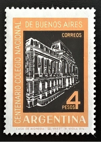 Argentina, Sello Gj 1249 Colegio Nacional 1963 Mint L13570