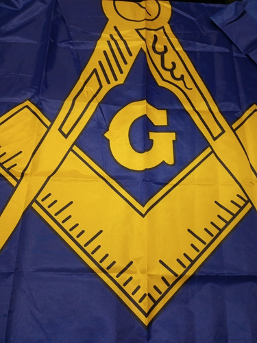 Bandera Mason Compas Y Escuadra 90 X 150 Cm.
