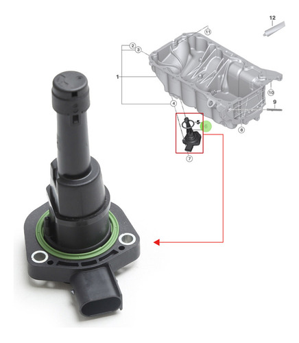 Sensor De Nivel De Aceite Del Motor Bmw F40 F45 F44 Mini F55