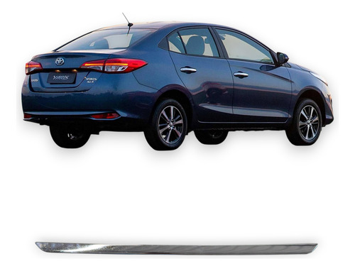 Aplique Friso Traseiro Porta Malas Yaris Sedan Cromado