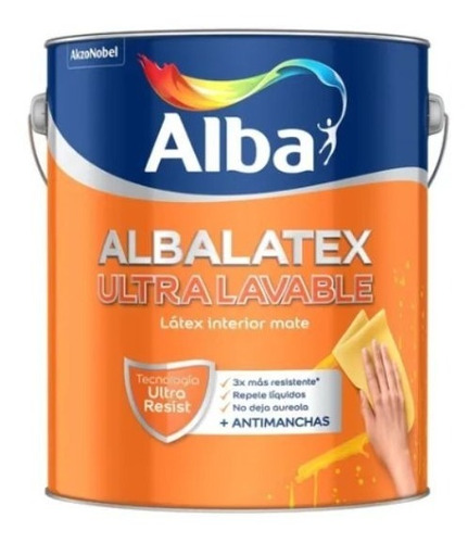 Albalatex Ultra Lavable Interior Mate Blanco 4 L 