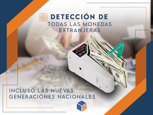 Contadora De Billetes Portatil Cuenta Plata Funda Pilas
