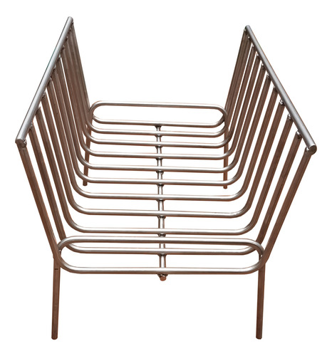 Leñero, Brasero De 50x30cm Var 8mm 100% Acero Inox 304