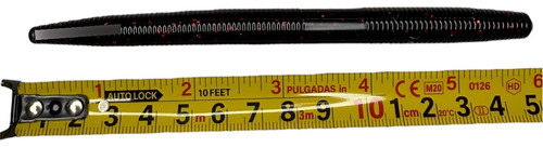 Senko Gusano Plástico Pesca 6 Pulgadas Señuelo 10pz Texas Black Neon