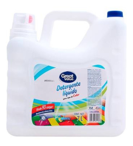 3 Pzas Detergente Líquido Great Value Para Ropa De Color 7 L