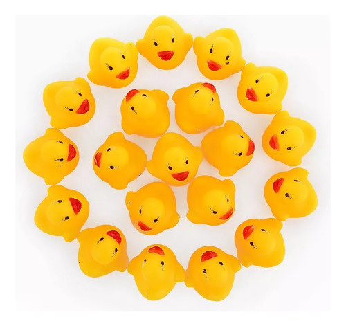 Happy Drink 50 Patito De Goma Amarillo Set Patin