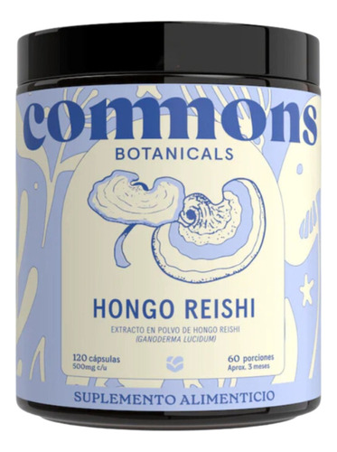 Hongo Reishi Adaptógeno Commons 120 Cápsulas