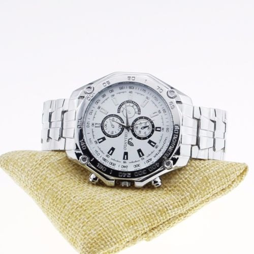 Mejor Regalo Chic Nueva Moda Geneva Hombres Cuarzo Reloj Pul