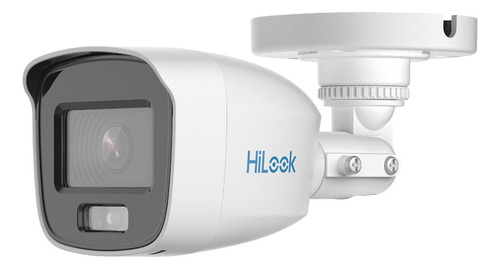 Hilook Cámara de Seguridad Con Microfono Integrado Bala TURBOHD 2 Mp Con Imagen a Color 24/7 ColorVu Lite Protección IP66 Para Uso Exterior + 20 mts de Luz Blanca Modelo THC-B129-PS