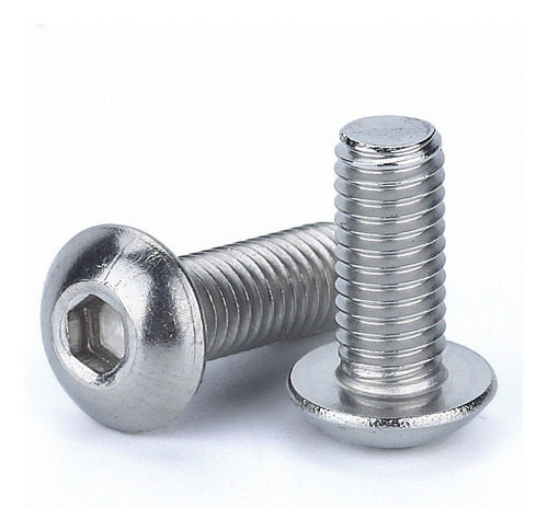 Tornillo Cabeza De Boton M8 Acero Inoxidable - 35mm Pack X 2