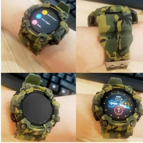 Relógio Masculino Smart Shock Sport Attack - Caixa Camuflado Bisel Verde