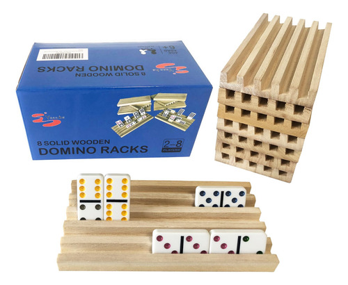 Juego De 8 Bandejas De Soporte De Madera Para Rummy Chickenf