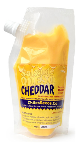 Salsa Queso Cheddar X 200gr - g a $52