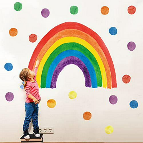 Sticker De Pared Arcoíris Autoadhesivo Para Niños Y Bebés