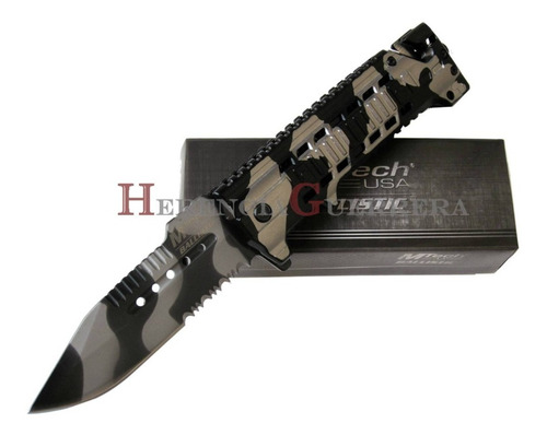 Imagen 1 de 7 de Cortapluma Mtech Mt-a825uc Inox Aluminio Camo Navaja