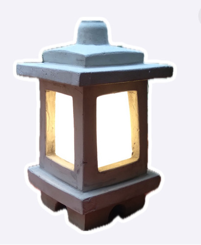 Farol Con Luz De Cemento