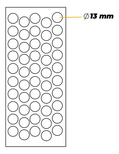 Tapa Furo Adesivo Branco Texturizado Com 40 Peças 13mm