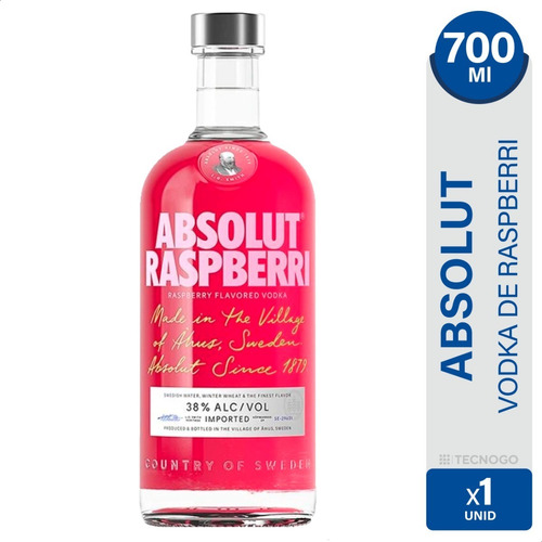 Vodka Absolut Raspberri Saborizado - 01mercado