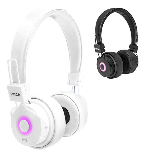 Auriculares Spica Sp-420 Vincha Bluetooth Inalambrico Radio Color Blanco