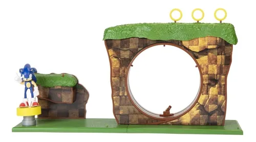 Figura Sonic Green Hill Playset Con Escenario Original