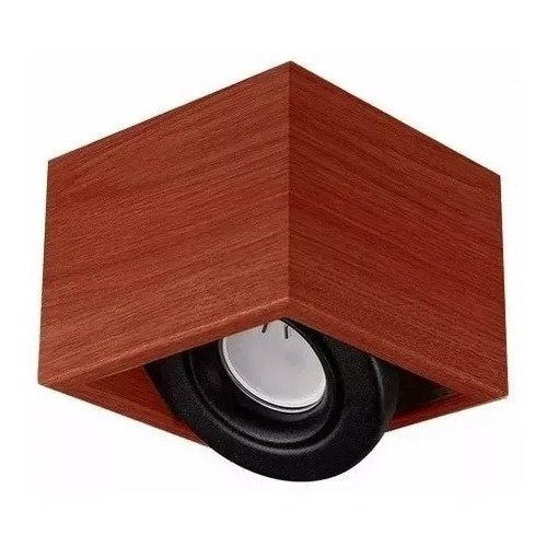 Plafon Madera Woody 1 Luz Dicroico Gu10 Apto Led