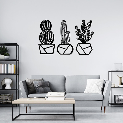Cuadro Decorativo Para Pared Mdf 6 Mm Cactus 30 X 60