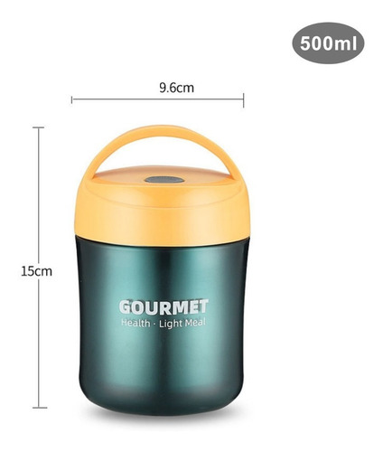 Lonchera Contenedor Comida Sopa Caliente De Acero Inox 500ml