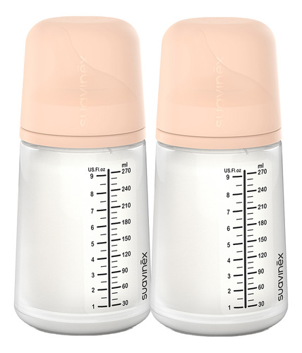 Biberones Anticolico 270ml/9oz Lactancia Zero 2pzs Suavinex Color Transparente Set Biberones Zero Zero