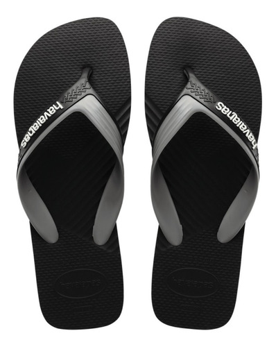 Chinelo Havaianas Original Dual Preto E Cinza Aço