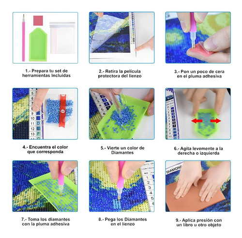 F Kit De Pintura De Diamante 5d Casas Dibu 40x30 Diamond