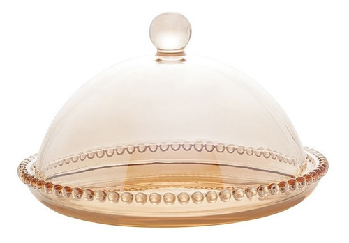 Imagem 2 de 4 de Queijeira De Cristal Pearl Resistente 20 X 12 Cm Wolff Loi