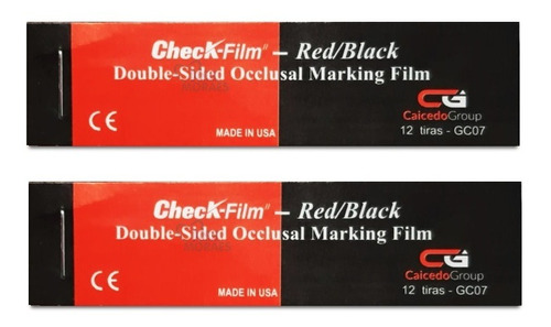 Papel Carbono Check-film Red / Black 12 Folhas Kit C/ 2