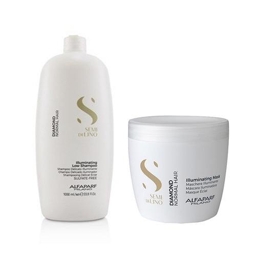 Shampoo Alfaparf Semi Di Lino Iluminating +baño Crema 500ml 