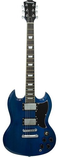 Guitarra Elétrica Sg De Madeira Maciça Thomaz Teg 340 Azul Orientação da mão Destro