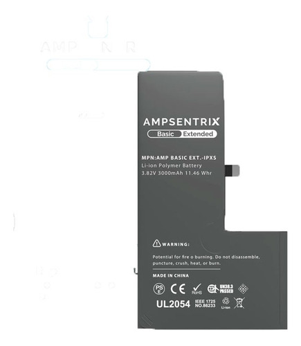 Bateria iPhone XS Ampsentrix (basic Extended)