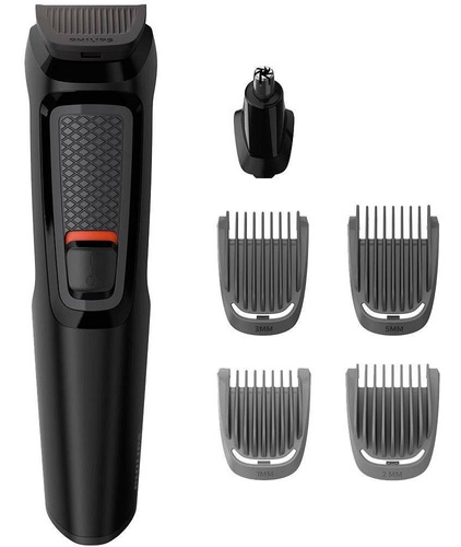 Aparador De Pelos Philips Multigroom, 6 Em 1, 4 Pentes, Recarregável, Preto - Mg3711/15