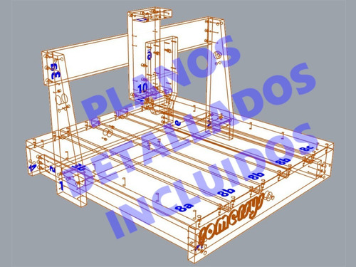 Profe Garcia, Kit Cnc 6kg-cm, 60cm, 120w, 14 Fresas, Arduino (Usado)