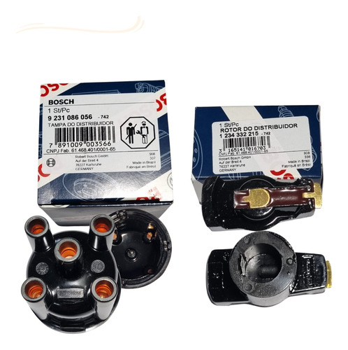 Kit Tampa Distribuidor 056 + Rotor 215 Bosch Original 