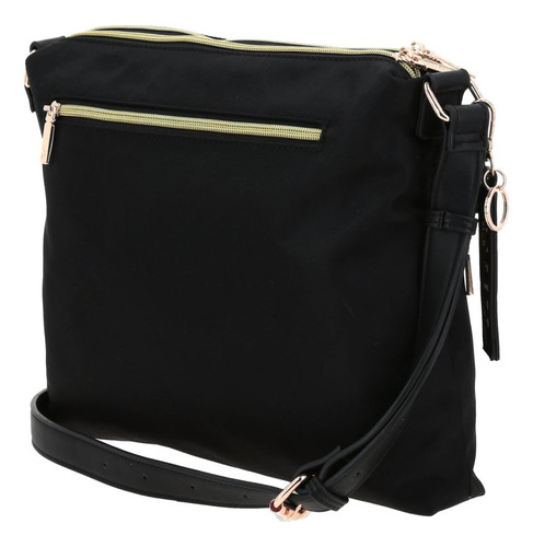 Bolso Gorétt Tipo Crossbody Textil Básico Gorétt Estela P25 Negro Lisa Oro Negro