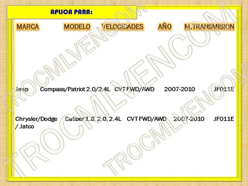 Filtro Caja Automatica Jf011e Caliber Compass Patriot