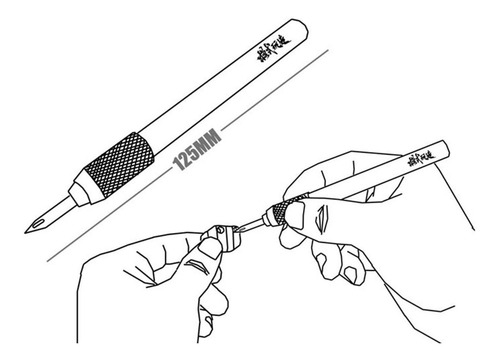 Modelo Panel Line Accent Pen Assembly Model Tool Para Gundam