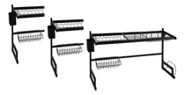 Comprar Cocina Organiza Escurre Metal 85cm 2 Nivel Plato Cuchara 3un