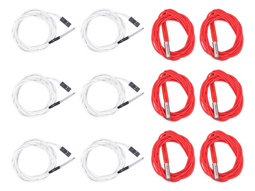 6 Cables De Termistor Con Terminal, 6 Varillas Calefactoras