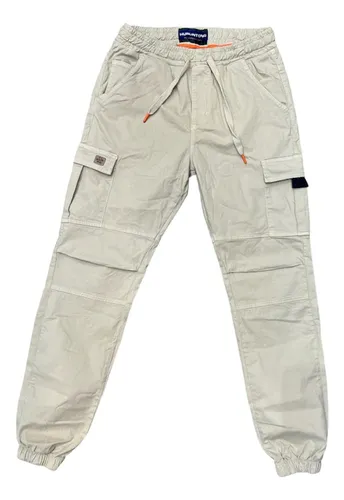 Pantal n Hombre Drill Jogger Cargo Camuflado Licrado Resorte