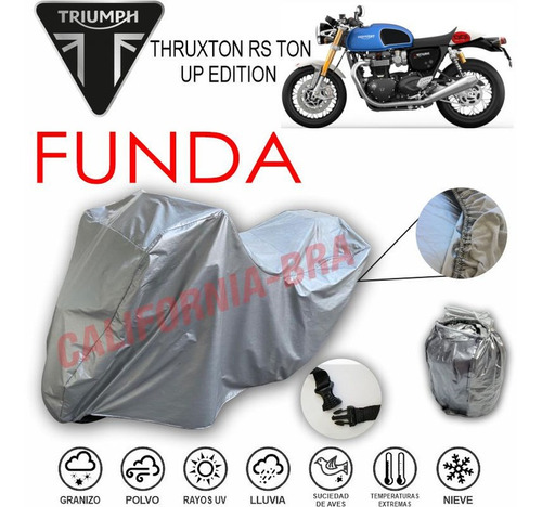 Funda Cubierta Lona Moto Cubre Triumph Thruxton Rs Ton Up