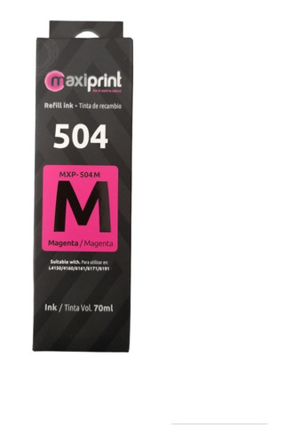 Maxiprint Mxp-504m Botella De Tinta Para Epson 504 Magenta