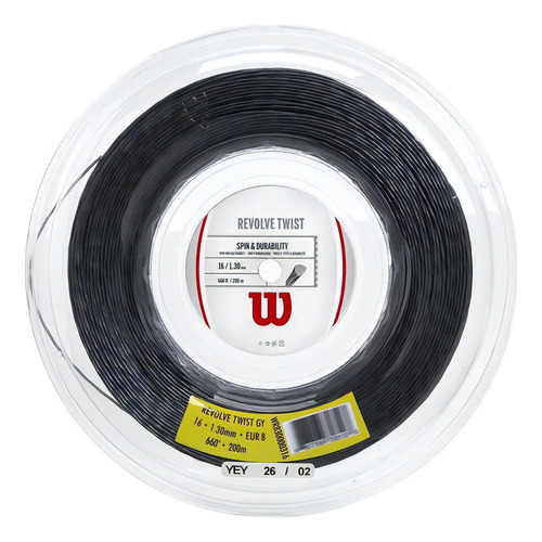 Corda Wilson Revolve Twist 16l 1.30mm Preta - Set Individual